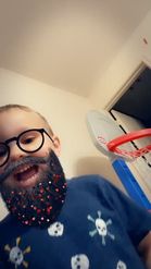 Preview for a Spotlight video that uses the Beard with Hearts Lens