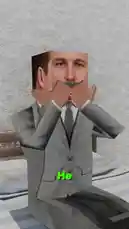 This animated sequence from Universe 404 presents a surreal narrative. It begins with a suited figure, then shifts to a police officer and armored vehicles confronting a building. The story culminates with a character holding a sign that reads 'HUGE TAX,' suggesting a theme of authority and financial burden. by @uni404src with Original Sound by uni404src
