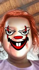 Preview for a Spotlight video that uses the Horror Clown Lens