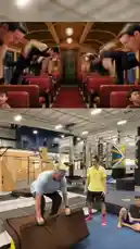 This video features Winchumbo attempting to recreate the famous tablecloth trick from 'The Polar Express' and performing a backflip while pouring water. The challenge is tested both indoors on a trampoline park mat and outdoors in a field, with humorous results. by @winchumbo with Original Sound by winchumbo