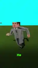 A surreal animated narrative unfolds where a man in a suit runs across a green field marked with red geometric lines. A bee appears, leading to a dramatic shift where the man, now wearing a crown, stands before a swarm of bees. The story progresses with the man climbing a tree, observing a castle-like structure below. This imaginative sequence explores themes of power and observation. by @uni404src with Original Sound by uni404src