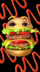 Preview for a Spotlight video that uses the Funny Burger Lens