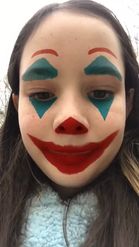 Preview for a Spotlight video that uses the Joker Makeup Lens