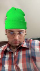 Preview for a Spotlight video that uses the Green Hat Lens