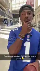 Deestroying teaches Eli the griddy 😆 by @newyorkgiants with original sound