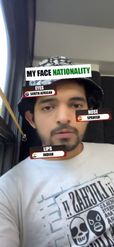 Preview for a Spotlight video that uses the FACE NATIONALITY Lens