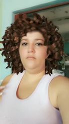 Preview for a Spotlight video that uses the Curly Hairstyle Lens
