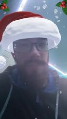 Preview for a Spotlight video that uses the Christmas Hat Lens