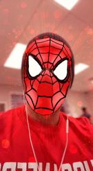 Preview for a Spotlight video that uses the Spider-Man Mask Lens