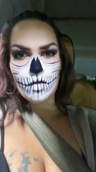 Preview for a Spotlight video that uses the Halloween Skull Lens