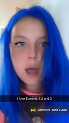 Preview for a Spotlight video that uses the Blue Hair Color Lens