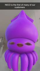 Preview for a Spotlight video that uses the Purple Squid Head🦑💜 Lens