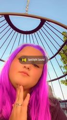 Preview for a Spotlight video that uses the Unicorn Hair Lens