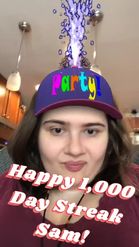 Preview for a Spotlight video that uses the Party Firework Hat Lens