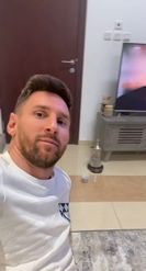 Preview for a Spotlight video that uses the Messi Selfie Lens