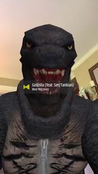 Preview for a Spotlight video that uses the GodZilla Body Mesh Lens