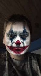 Preview for a Spotlight video that uses the joker mask Lens