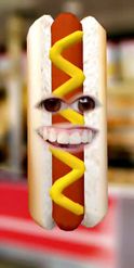Preview for a Spotlight video that uses the Hot Dog Head Lens