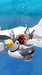 Preview for a Spotlight video that uses the Penguins Day Fun Lens