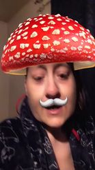Preview for a Spotlight video that uses the Funny Mushroom Lens