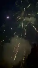 Witness a dazzling fireworks show captured by Mark The Shark. The night sky erupts with brilliant, multi-colored explosions, creating a spectacular light display against the dark backdrop. by @mts550 with Original Sound by mts550