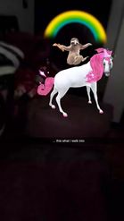 Preview for a Spotlight video that uses the Dancing Unicorn Lens