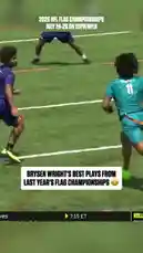 Watch Brysen Wright's most impressive plays from the previous year's flag football championships. This compilation highlights his exceptional catching ability, agility, and determination on the field, including a spectacular sideline catch and a game-winning touchdown. by @nfl with Original Sound by nfl