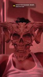 Preview for a Spotlight video that uses the demon skull Lens