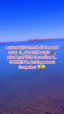 This short clip features text overlaying a serene body of water under a clear blue sky. The text recounts a personal anecdote where the speaker, identified as Emma, asks someone if they have 'snap' and receives a positive reply, leading to her getting 'WIC & section 8.' She clarifies she was talking about Snapchat, adding emojis to convey amusement. The calm visual setting contrasts with the humorous social interaction described. by @eirakoze64 with Original Sound by eirakoze64