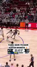 Watch key moments from a tense NBA Summer League game between the Golden State Warriors and the Memphis Grizzlies. The scoreboard shows a close contest with just over two minutes remaining in the fourth quarter. Players in blue and white jerseys battle fiercely on the court, showcasing fast-paced offense and defense. by @nba with Original Sound by nba