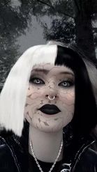 Preview for a Spotlight video that uses the Black and White Hair Lens