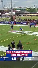 Watch the thrilling climax of a flag football game as a last-second Hail Mary pass sails through the air and is caught in the end zone for a game-winning touchdown. This intense moment, part of the 2026 NFL Flag Championships, features players in blue uniforms executing a perfect play under pressure. by @nfl with Original Sound by nfl