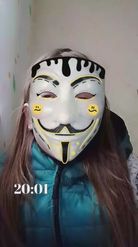 Preview for a Spotlight video that uses the anonymous mask Lens