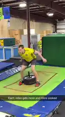 In this hilarious and intense clip, fitness influencer Chris Colditz attempts a powerful weightlifting move on a trampoline. After launching himself into the air, he completely loses control of the barbell, sending it flying across the mat. His immediate reaction of disbelief and frustration perfectly captures the chaotic fun of trying extreme stunts. This is a must-watch for anyone who loves high-energy fitness fails and epic moments. by @chriscolditz with Original Sound by chriscolditz