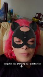 Preview for a Spotlight video that uses the Leather Cat Mask 😻💋 Lens