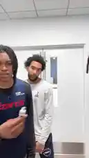 This dynamic video features members of the Washington Wizards basketball team. It begins with players interacting in a locker room setting, followed by a series of fast-paced clips showcasing their skills during games against teams like the Indiana Pacers, Brooklyn Nets, Detroit Pistons, and Milwaukee Bucks. The footage highlights impressive dunks, defensive plays, and overall athleticism, providing a comprehensive look at the team's performance. by @washwizards with original sound