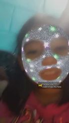 Preview for a Spotlight video that uses the Glitter Mask Lens