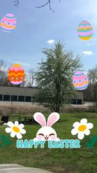 Preview for a Spotlight video that uses the Easter Bunny Lens Lens