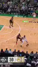 Watch the intense final seconds of a Boston Celtics game against the Dallas Mavericks. The scoreboard shows a tight contest with the Celtics leading 62-59 late in the second half. A key offensive play unfolds near the basket, followed by a defensive stop and a subsequent fast break attempt. The crowd is electric, and the players' reactions highlight the high stakes of the moment. by @celtics with Original Sound by celtics