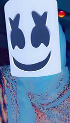 Preview for a Spotlight video that uses the marshmello helmet Lens