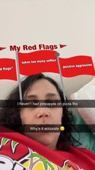 Preview for a Spotlight video that uses the My Red Flags Lens