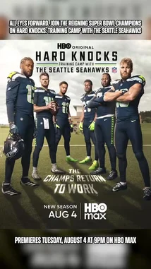 The reigning Super Bowl champions, the Seattle Seahawks, return to the field for another season of intense preparation. This promotional image for the new season of 'Hard Knocks' shows the team's key players standing together on the practice field, ready to work. The show premieres Tuesday, August 4th at 9 PM on HBO Max. by @nfl with Original Sound by nfl
