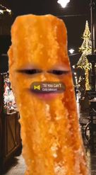 Preview for a Spotlight video that uses the Christmas Churro Lens