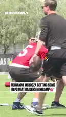 Watch Fernando Mendoza get reps during the Las Vegas Raiders minicamp. This footage captures his performance on the field, showcasing his skills in drills and practice scenarios. by @nfl with Original Sound by nfl