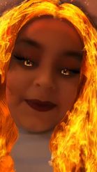 Preview for a Spotlight video that uses the Fierce Flaming Hair  Lens