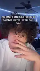 In this candid and intimate moment, Evan shares his experience after bottoming for the first time. Filmed in his personal space with ambient lighting and a ceiling fan overhead, Evan uses expressive hand gestures and direct eye contact with the camera to convey his emotions. This raw and unfiltered video captures a significant personal milestone, offering viewers a glimpse into a private aspect of his life. by @evanjakeof with Original Sound by evanjakeof