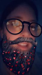 Preview for a Spotlight video that uses the Beard with Hearts Lens
