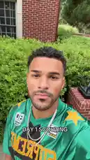 In this vlog, Jeremiah Brown shares his experience on 'Day 1 Scouting' for college basketball. He's seen walking and talking with a friend in front of a brick building, likely a university campus, while discussing his recruiting journey. by @findjeremiah with Original Sound by findjeremiah