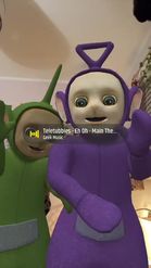 Preview for a Spotlight video that uses the Teletubbies Lens