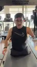 In this energetic clip, fitness enthusiast Timur demonstrates his impressive strength and agility on a treadmill. He performs dynamic exercises including push-ups and sit-ups while maintaining balance and control. Dressed in athletic wear, he showcases a unique workout style that combines core stability with upper body power. by @onelimbtim with Original Sound by Contains: CHANEL - Tyla